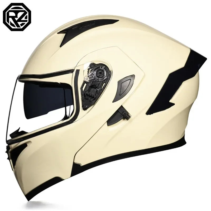 Full Face Motorcycle Helmet for Men and Women - Dual Lens Anti-Fog All Season Riding