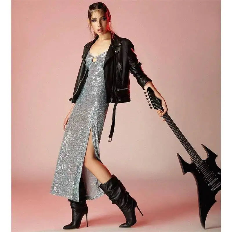 2025Women's Autumn and Winter New Pleated High-heeled Short Boots with Pointed Sleeves, Women's 35-47 Large Mid Length Boots