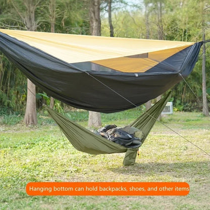 Outdoor Storage Hammock Portable Camping Gear Organizer Easy Setup for Hiking Traveling