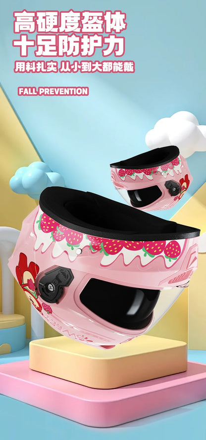 Children's Helmet Electric Car Cute Cartoon Four Seasons Universal Motorcycle Boys and Girls Safety Helmet 601