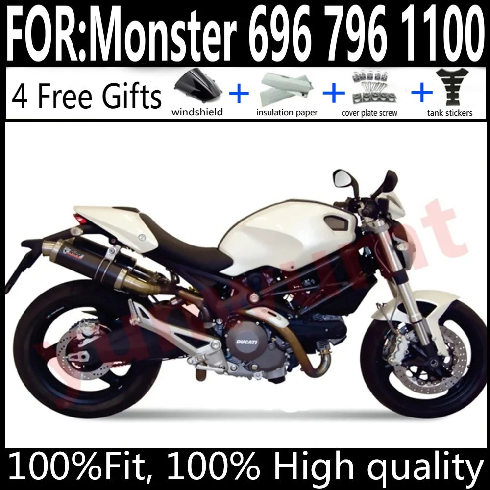 Ducati Monster 696 796 1100 Motorcycle Fairings Kit ABS Plastic Body Work Tank Cover Seat Cowl Full Set