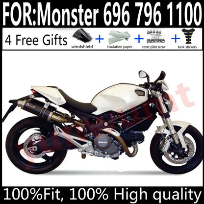 Ducati Monster 696 796 1100 Motorcycle Fairings Kit ABS Plastic Body Work Tank Cover Seat Cowl Full Set