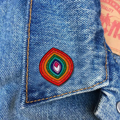 LGBT Gay Pride Rainbow Flag Heart Enamel Pins Fashion Lapel Metal Badges Backpack Brooches Proudly Go Purride Pin Wholesale