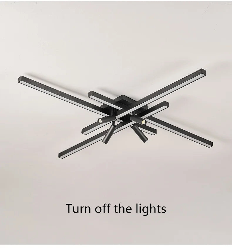 Modern Minimalist Living Room Ceiling Lights Bedroom Long Line lamps LED Chandelier Hall Bedroom Indoor Lighting Decoration