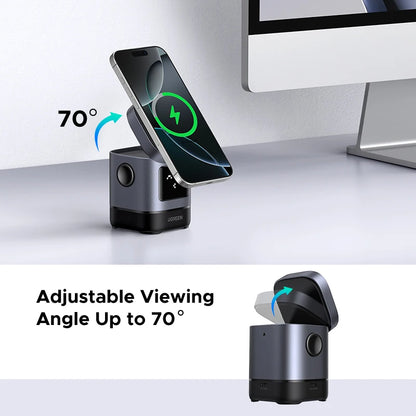 UGREEN UNO Qi2 15W Magnetic Wireless Charger Charging Stand With Cable  For iPhone 16 17 Pro Max For MagSafe Fast Charger