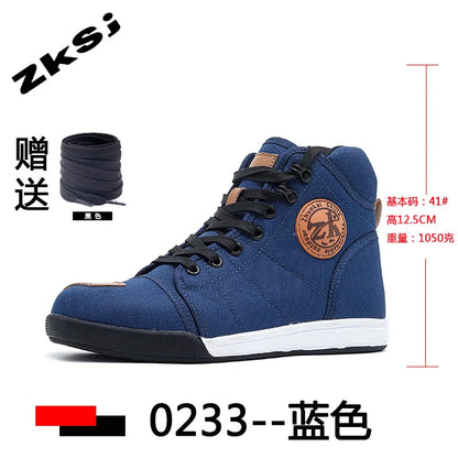 Motorcycle Shoes Men Riding Boots Casual Flat Shoes Anti-collision Toe Heel Protection Outdoor Cycling Motobike Sports Sneakers