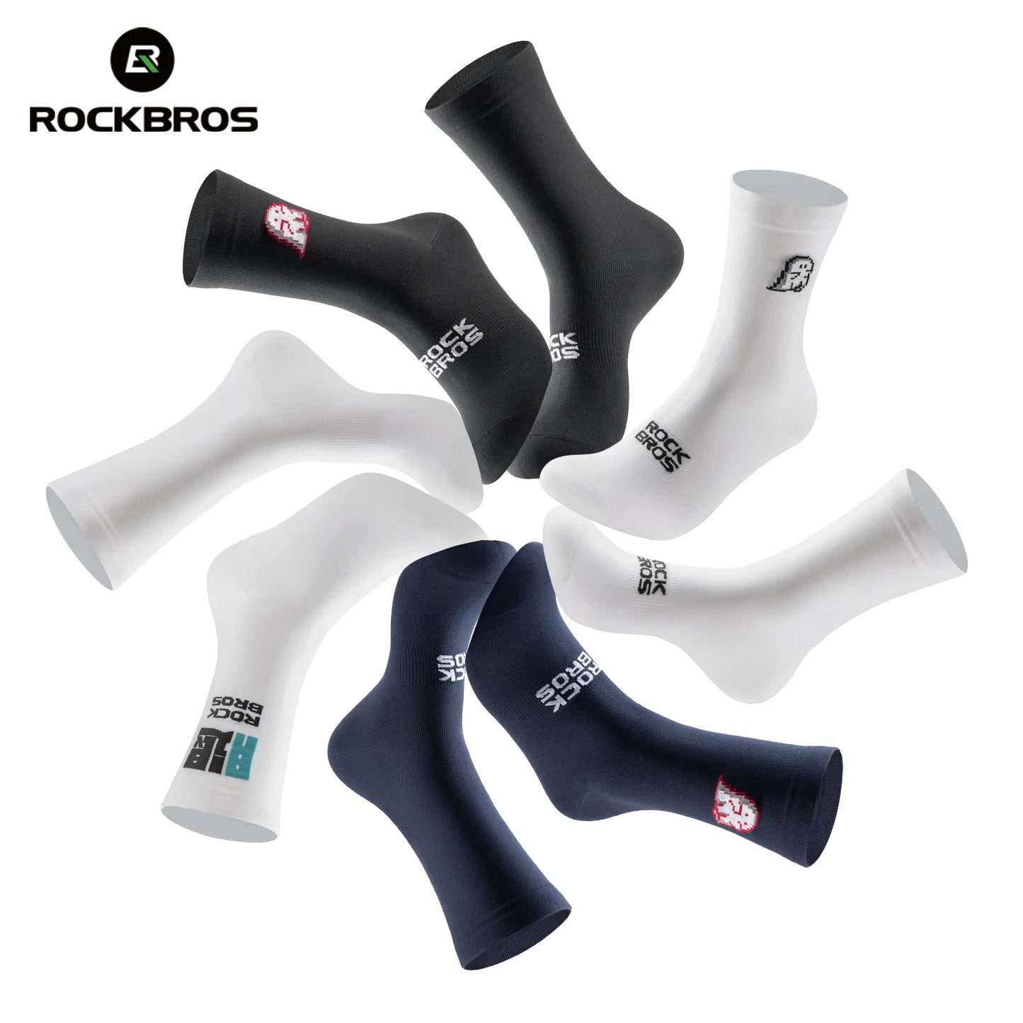 ROCKBROS Cycling Socks Breathable nylon Non-damp Socks Skin-friendly Bike Sport Socks Outdoor Moisture-absorbing Socks