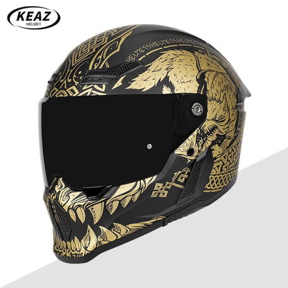 Motorcycle Helmet All-Season Universal Retro Men's Bike Racing Street Bike Riding Running Motorcycle Riding Safety Helmets