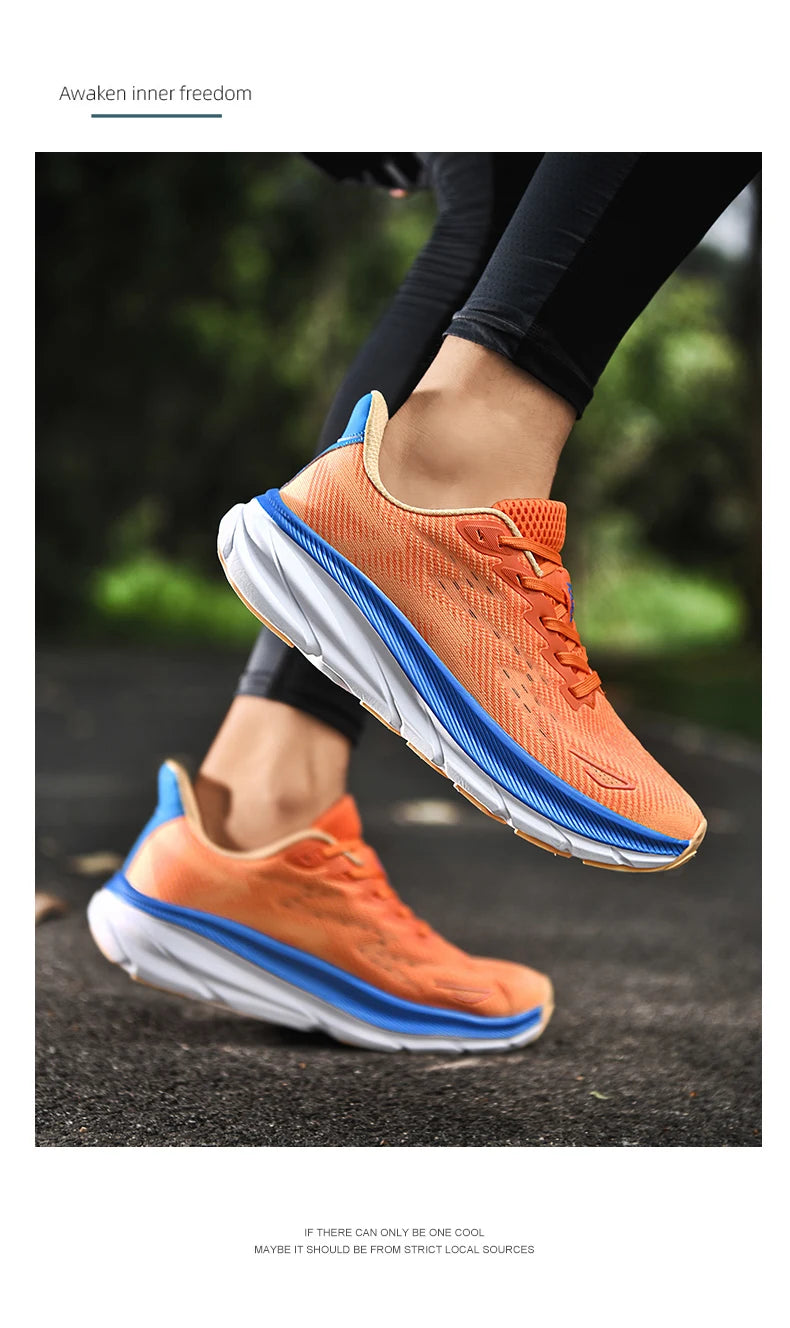 Men's Running Shoes Luxury Shoes Couple Outdoor Sneakers Cushioning Breathable Mesh Off-road Trainer Shoes Race Non-Slip Fashion
