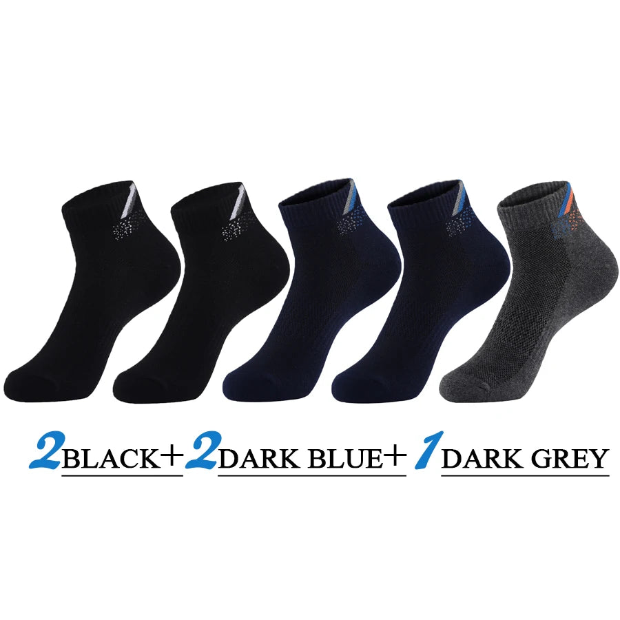 5 Pairs/Lot Mens Running Socks Casual Outdoor Sports Cotton Orange Red Stripes Compression Black 15 Styles Travel Hot Sale 2024
