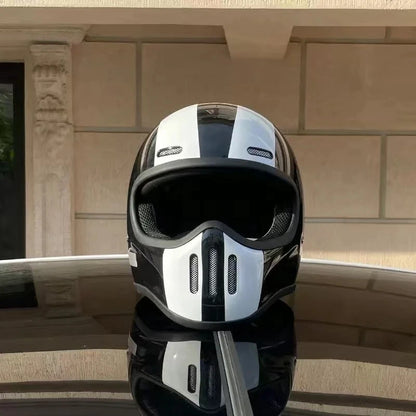 ORZ NEW Motorcycle FBR Full Face Retro Helmet Tokyo Style Motorcycle Casco Moto Japan TT Helmets Fiberglass With Clear Visor
