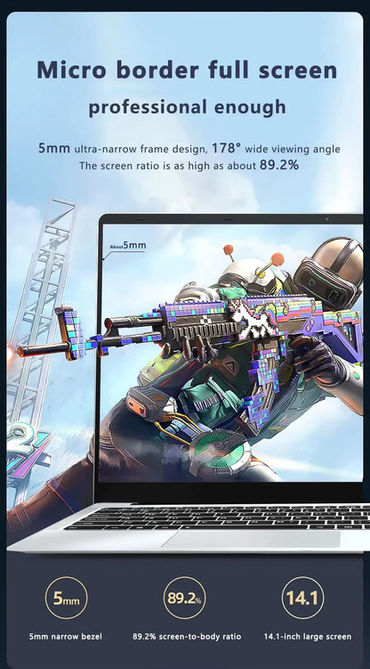 2026 NEW Windows 11 Pro Laptops Intel Core i7 8650U 16GB RAM 1TB SSD Office Gamer Study notebook Computer PC