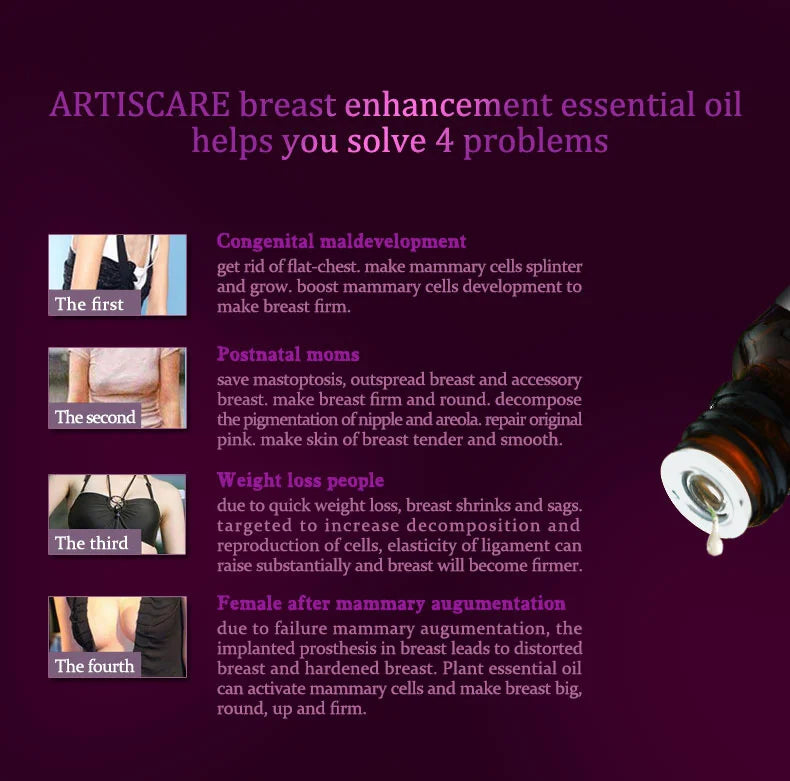 ARTISCARE Essential Oils Beauty Eyes Stretch Marks Removal Body Slimming Breast Enlargement Aromatherapy Massage Oil