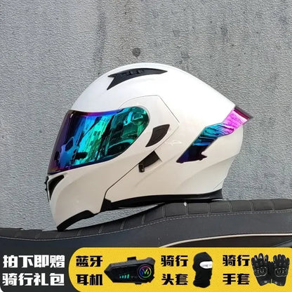 Motorcycle Helmet Full Face Racing Motorbike Helmet with Double Sun Visor Women Man Flip Up Moto Helmets Capacete De Moto