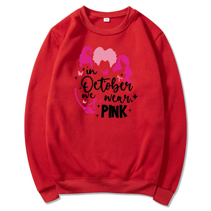 Breast Cancer Awareness Sweatshirt In October We Wear Pink Hoodie Pink Ribbon Sanderson Sister Sweatshirts Breast Cancer sweater