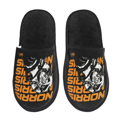 Custom British Lando Norris Racing Driver Guest Slippers for Spa Women House Slipper