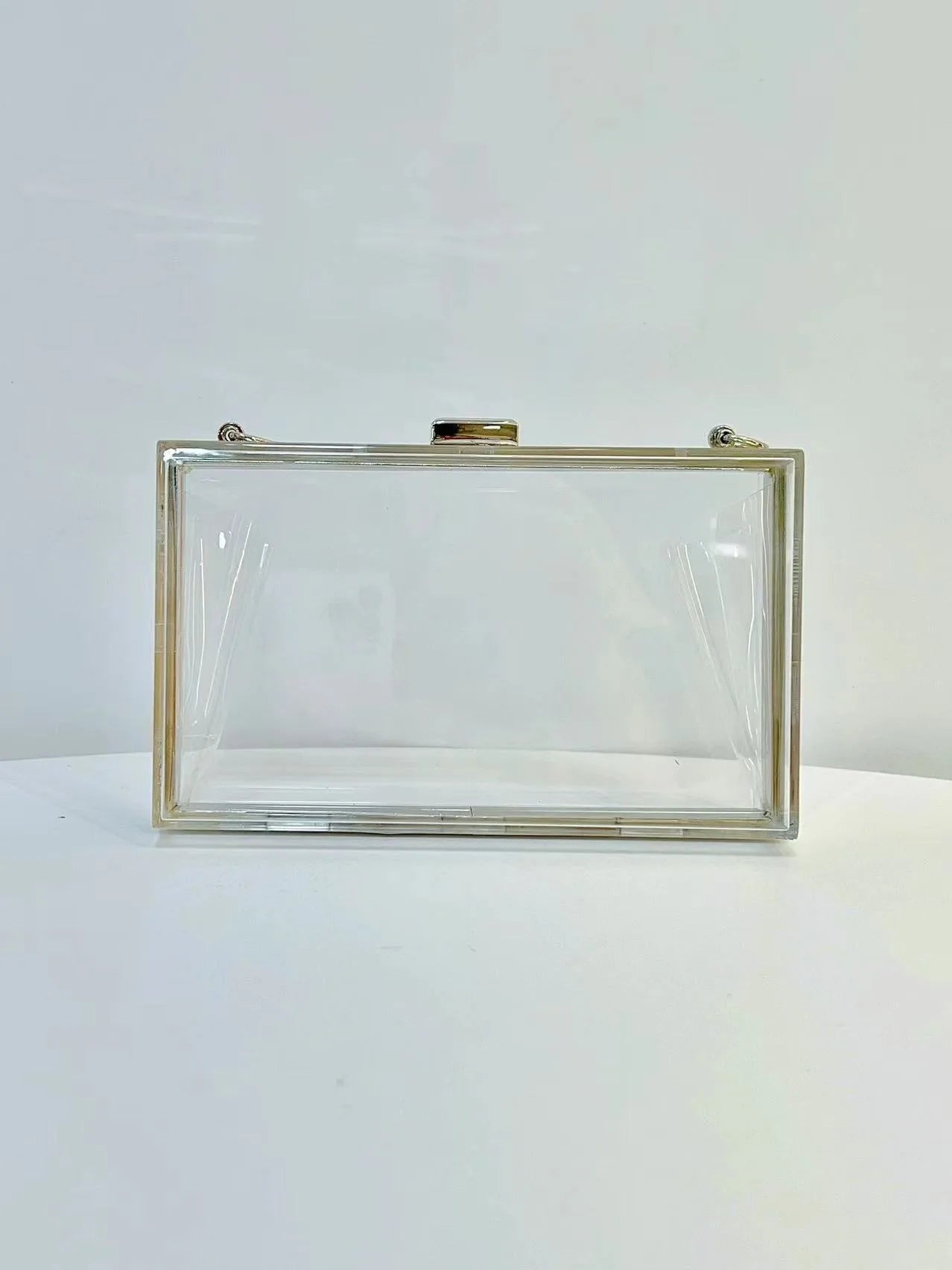 2025 New Clear Acrylic Small Flap Shaped Bags Women Trendy Chain Shoulder Crossbody Bags Women's Niche Design Novelty Purse
