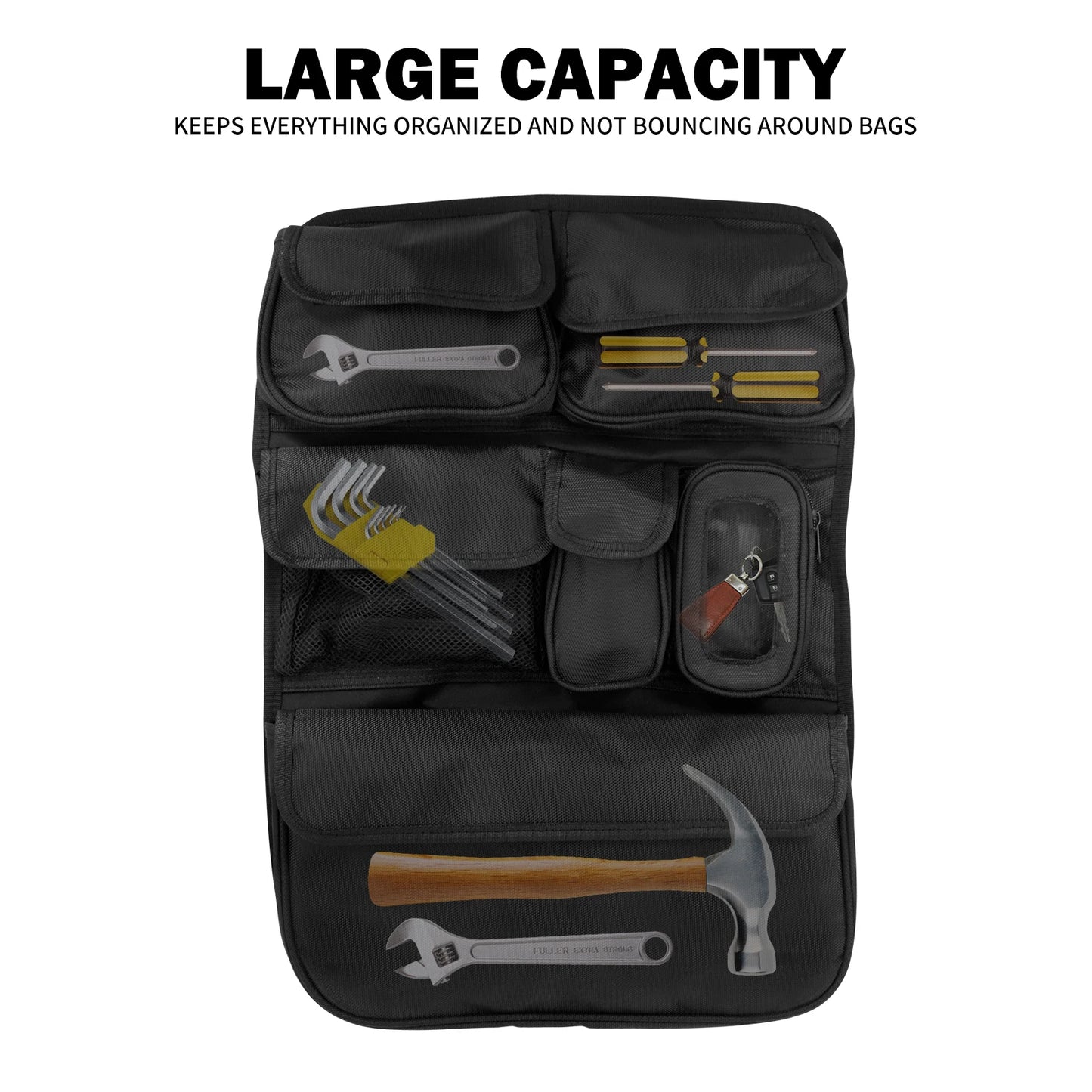 Motorcycle Saddlebag Tour Luggage Organizer Lid Storage Bag For Harley Touring  Road King Street Glide FLHR FLHTK 2014-Later