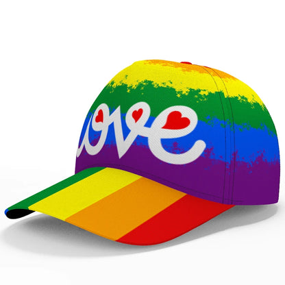 Rainbow Flag Baseball Cap Love Bisexual Gay Pride Hat Lesbian Lgbt Travel Philly Progress Six Colorful Peace Homosexual Headgear