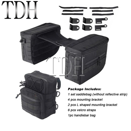 Motorcycle Saddlebag Side Tool Luggage Bag For Harley Dyna Softail Sportster XL Street Bob Low Rider FXD FXBB Travel Saddle Bags