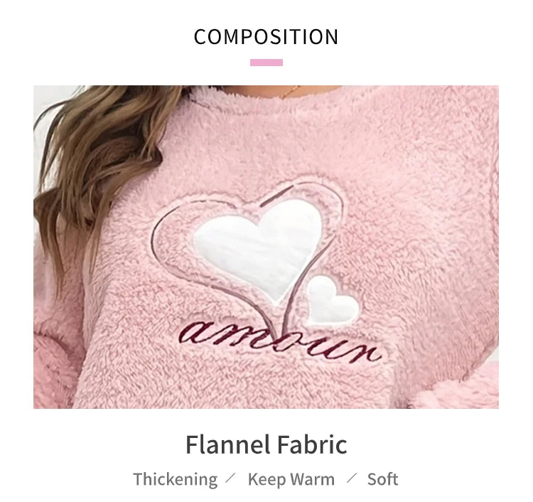 Women Nightgown Nightdress Winter Plush Sleepwear Dress Soft Comfort Long Sleeve Pajama Thicken Flannel Nightwear Home Clothing