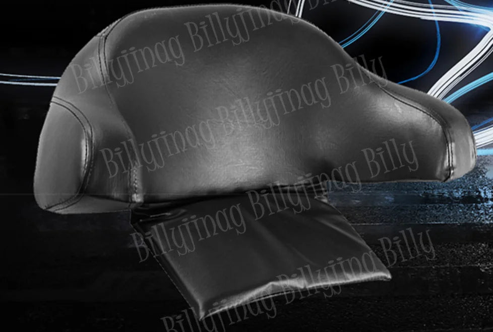 Black Trunk Tail Box Luggage Backrest For Honda Yamaha Suzuki Kawasaki Lifan Indian Bobber Custom Chopper Cruisers Street Bike