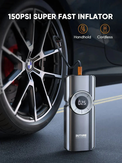 Car 3500A Portable 12V Jump Starter Power Bank 12V Auto Battery Charger Booster Starting Device with Air Compressor 4 in 1