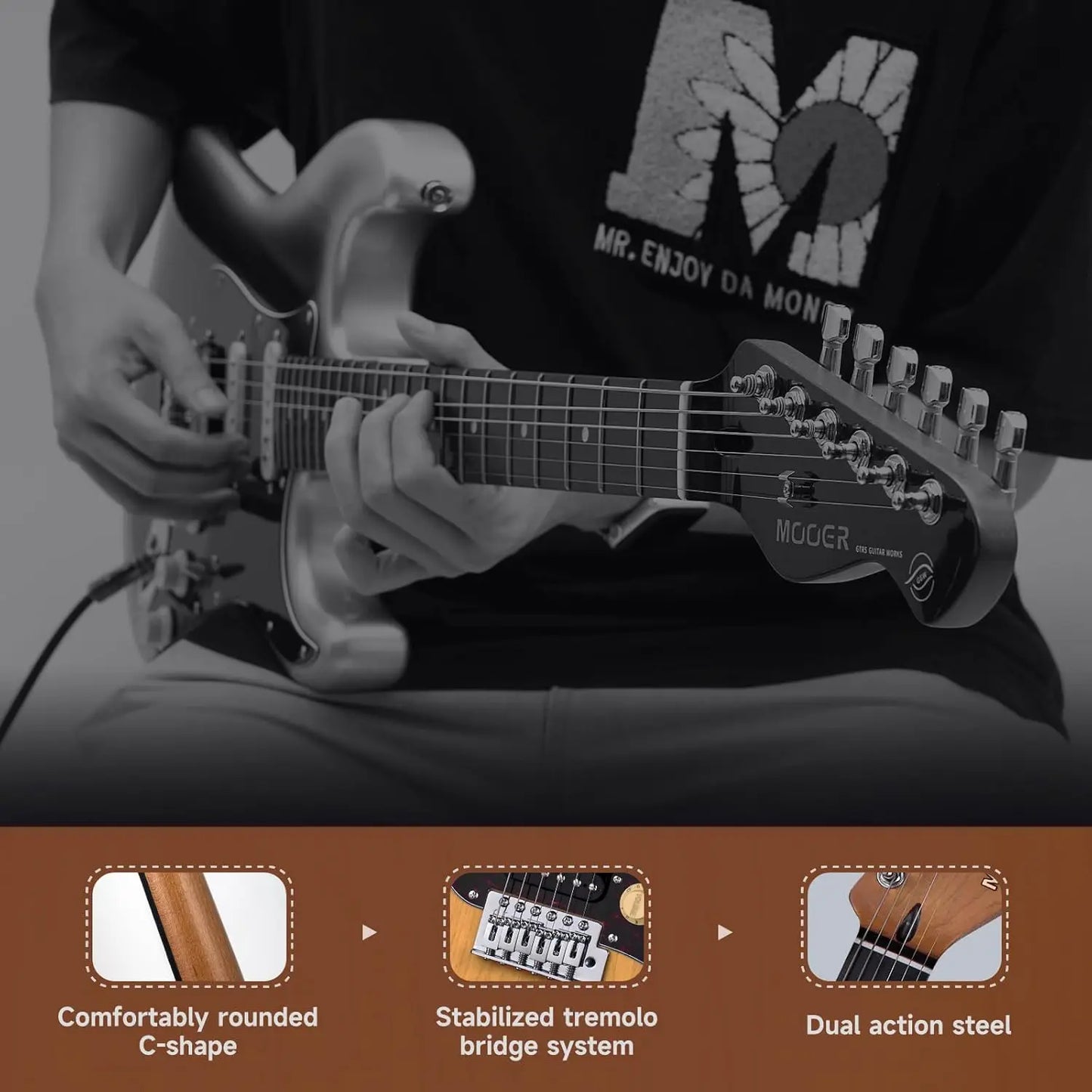 MOOER MSC10 Pro Series Electric Guitar Sunburst