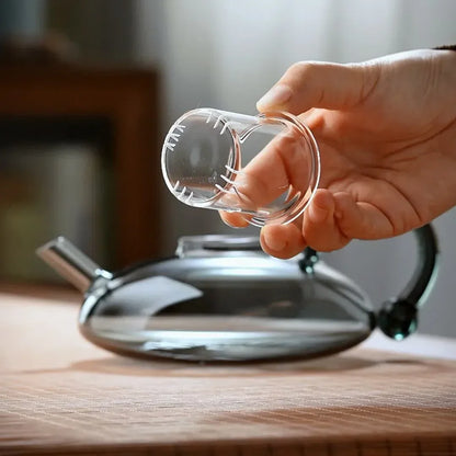 Flower tea pot set English boiled fruit tea set heat-resistant glass Nordic affordable luxury health pot