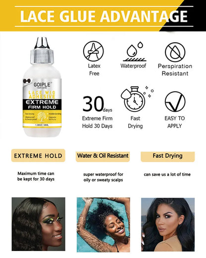 2 IN 1 Wig Shampoo Wig Care Solution Detangle Leave-in Conditioner Spray For Synthetic Lace Front Glue Remover Hair Wax Stick