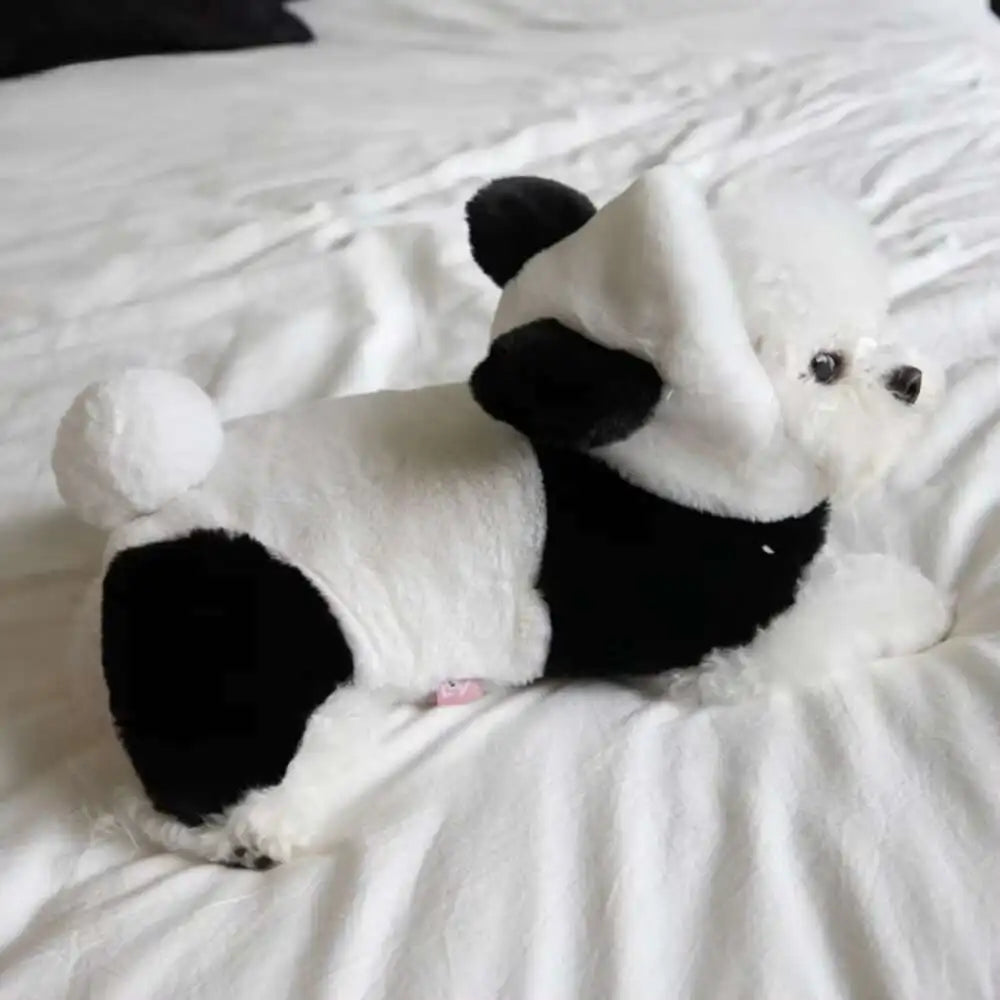 Autumn Winter Pet Plush Coat Dog Clothing Panda Costume Four Legged Cape Plush Warm Cat And Dog Clothing Puppy Clothes Dog Coat
