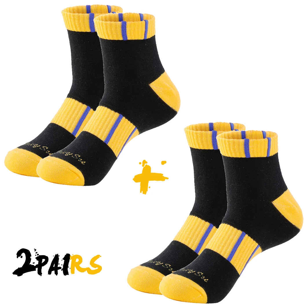 2 Pairs/Lot Running Socks Men Sport Outdoor Casual Cotton Red Stripes Compression Black Colorful Sock Male Gifts 21 Colors