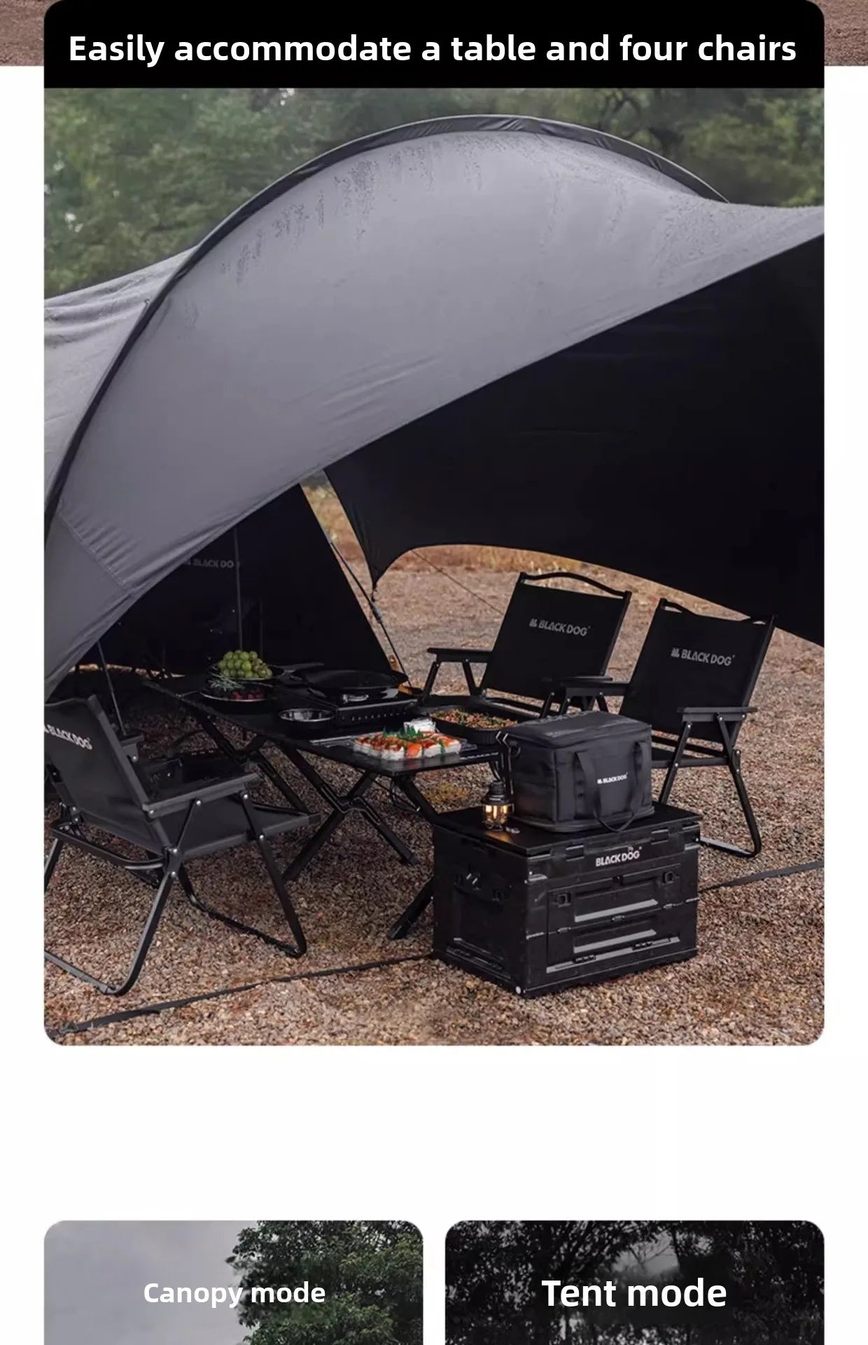 Naturehike BLACKDOG Camping Automatic Tent Waterproof Sun Shelter Beach for 2-3 People Outdoor Travel Picnic 150D Dome Tent New
