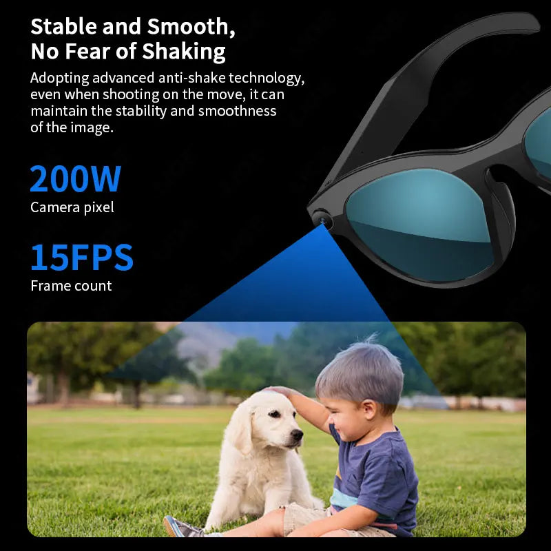 2026 Smart Glasses New Camera Photo Video Record AI Translation Bluetooth Touch Control Music Headphone Waterproof Smart Glasses