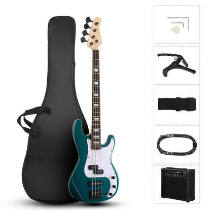 46 " KP Bass Electric Guitar Basswood Nech Fingerboard With Bag & 20W Speaker