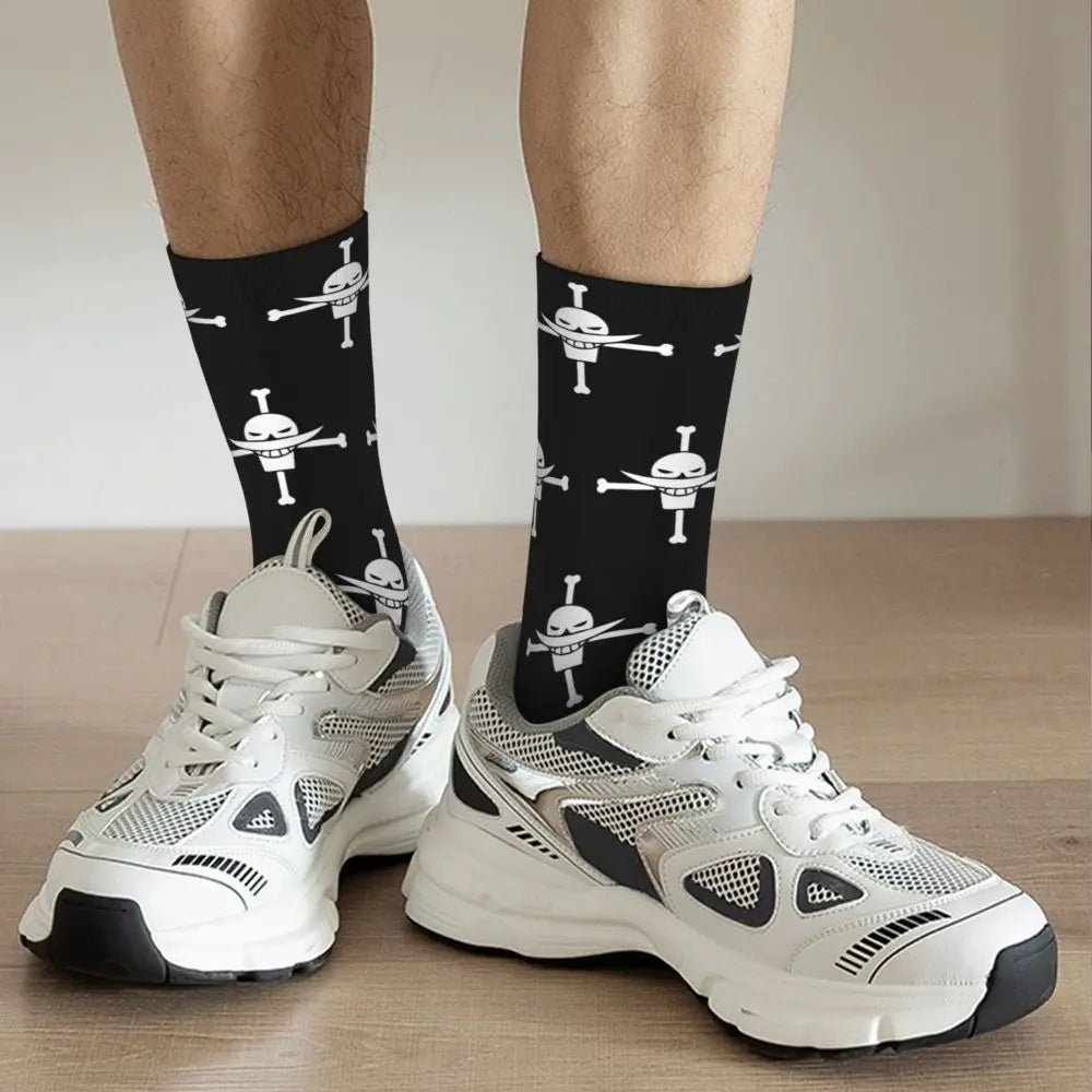 Fashion Men's Socks Harajuku Tony Tony Choppers Sock Luffys Zoros Trafalgar Law Anime Women's Socks Spring Summer Autumn Winter