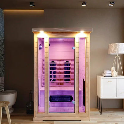 Customization High Quality Home Family Sauna Room Solid Wood Electric Steam Control Panel Optional Customization for 2 People