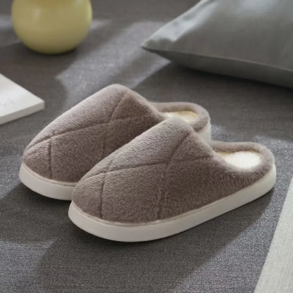 2025 Winter Plush Slippers - Cozy Non-Slip Indoor Warm House Shoes, Cute Lightweight Couple's Unisex Thick Sole Home Slippers