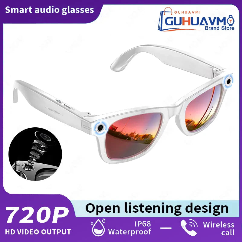 2025 New 8K HD Smart Glasses Photochromic Bluetooth Call Video Recording Voice Assistant Music Player Translate Camera Glasses