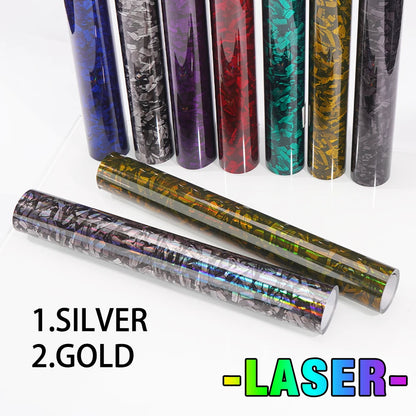 300cm*50/30cm High Glossy Black Gold Silver Red Forged Carbon Fiber Vinyl Wrap Film on the Hood Adhesive Vinyl for Car Stickers
