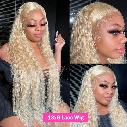 613 Hd Lace Frontal Wig 13x4 Deep Loose Wave Transparent Remy Color Front Human Hair Wig 13x6 Blonde Water Curly Human Hair Wig