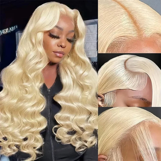 Blond 613 Human Hair Wig 210 Density 30 40Inch Body wave Human Hair Wig 613 Hd Lace Frontal Wig 13x6 Pre Plucked Brazilian Hair