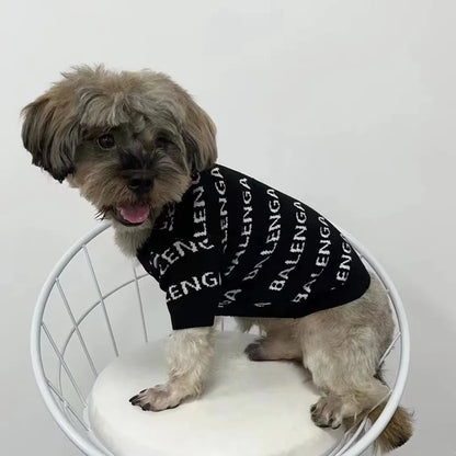 Pet Trendy Brand CC Letter Bear Head Autumn/Winter Warm Teddy Pomeranian Dog Cat Small Dog Sweater