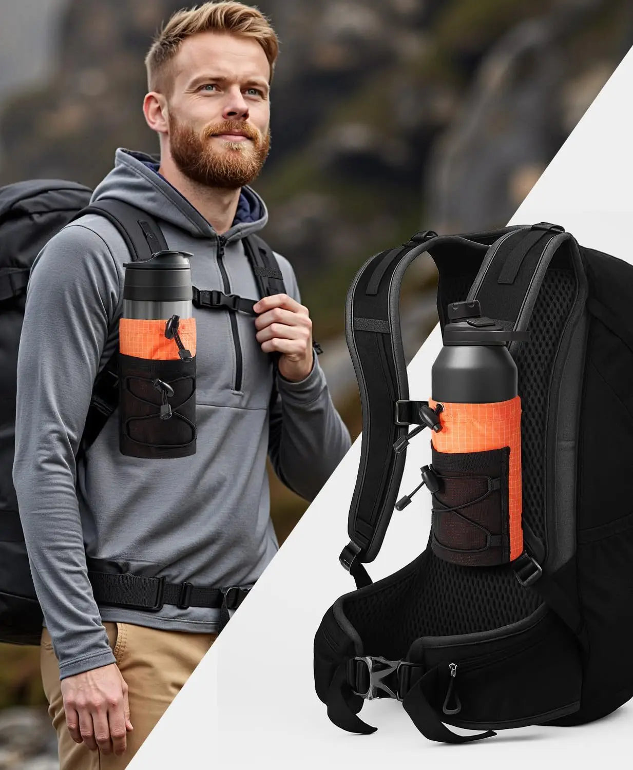 Outdoor Backpack Arm Bag Camping Climbing Strap Hanging Bag Phone Water Bottle Storage Bag for Hiking Mountaineering