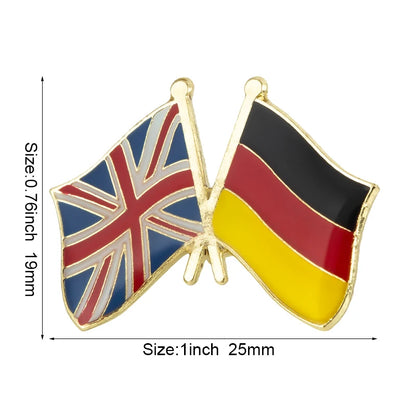 10pcs a lot U.S.A & Progress Pride Friendship Flag Metal Lapel Pin Flag Pin Badge
