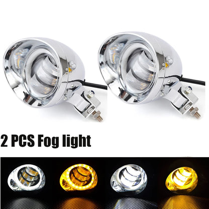 Motorcycle Headlight Spot Fog Light With Turn Signal Light Bar For Harley Cruisers Kawasaki Suzuki Honda VT VTX Shadow