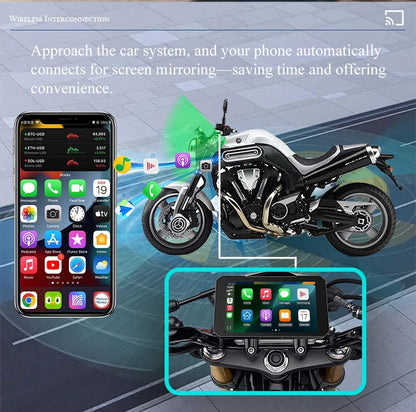 Gallop Sprite 6 inch Motorcycle GPS Navigation Wireless CarPlay Android Auto DVR Drive Recorder Portable Moto Monitor IPX7