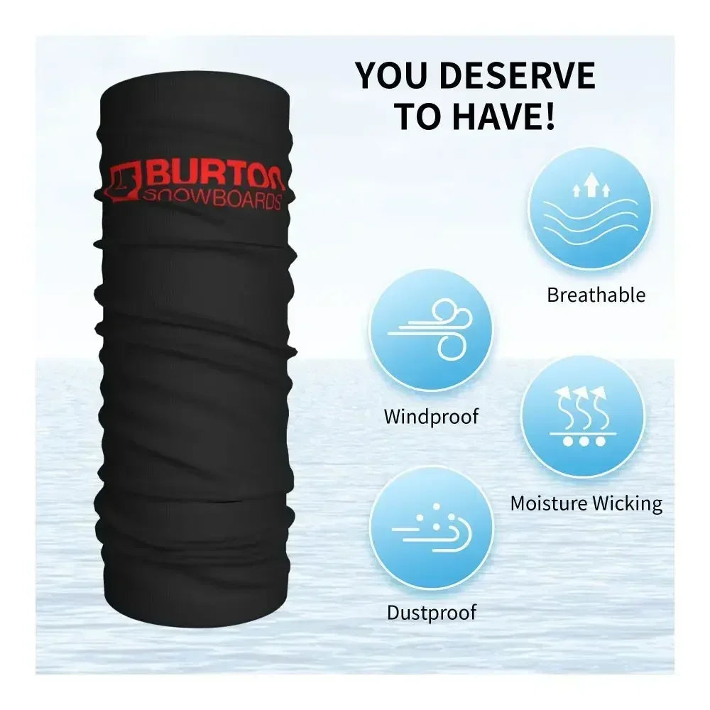 Burton Snowboard Sportive Bandana Neck Cover Printed Wrap Scarf Multifunction Balaclava Outdoor Sports For Men Women Adult