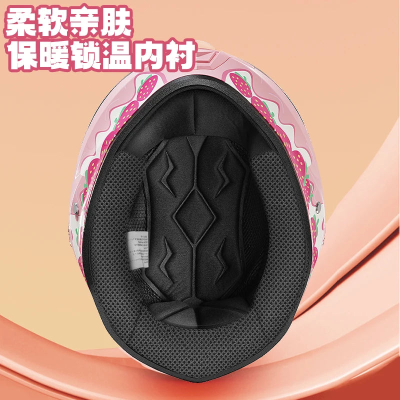 Children's Helmet Electric Car Cute Cartoon Four Seasons Universal Motorcycle Boys and Girls Safety Helmet 601