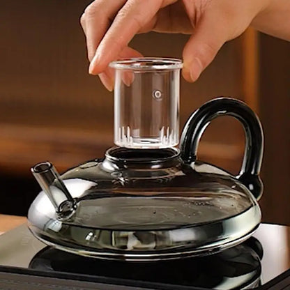 Flower Tea Teapot Set British-Style Boiled Fruit Tea Set Heat-Resistant Glass Affordable Luxury Health Pot Wasserkocher